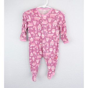 Magnetic Me Pink & Purple Yeti Modal Blend Baby Footie, 0-3 months